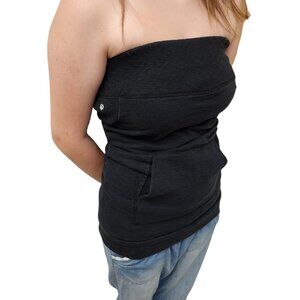 Vans Black Tube Top Medium Skater Girl Vintage y2k Strapless 90s 2000s